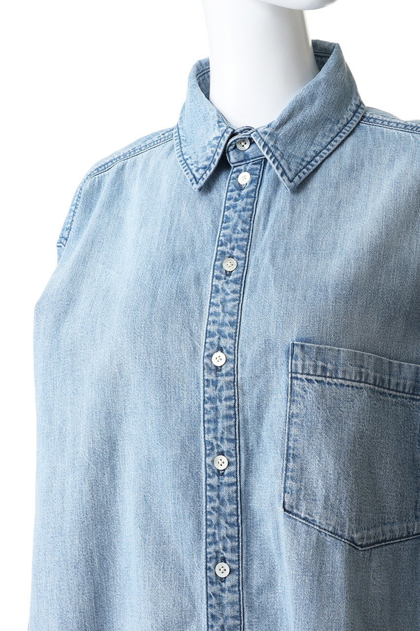 【アッパー ハイツ/upper hights】のTHE SENSE デニムシャツ 人気、トレンドファッション・服の通販 founy(ファニー) 　ファッション　Fashion　レディースファッション　Fashion for Women　トップス・カットソー　Cut & Sew Tops　シャツ・ブラウス・オフィスカジュアル　Elegant Blouses & Button-Ups　おすすめ　Recommended / Our Picks　スリーブ　Sleeve, Long Sleeve / Short Sleeve　タンク　Tank Top, Sleeveless Top　デニム　Denim, Jeans Material　ロング　Long, Long-Length　other-5|ID: prp329100004931800 ipo3291000000037016139