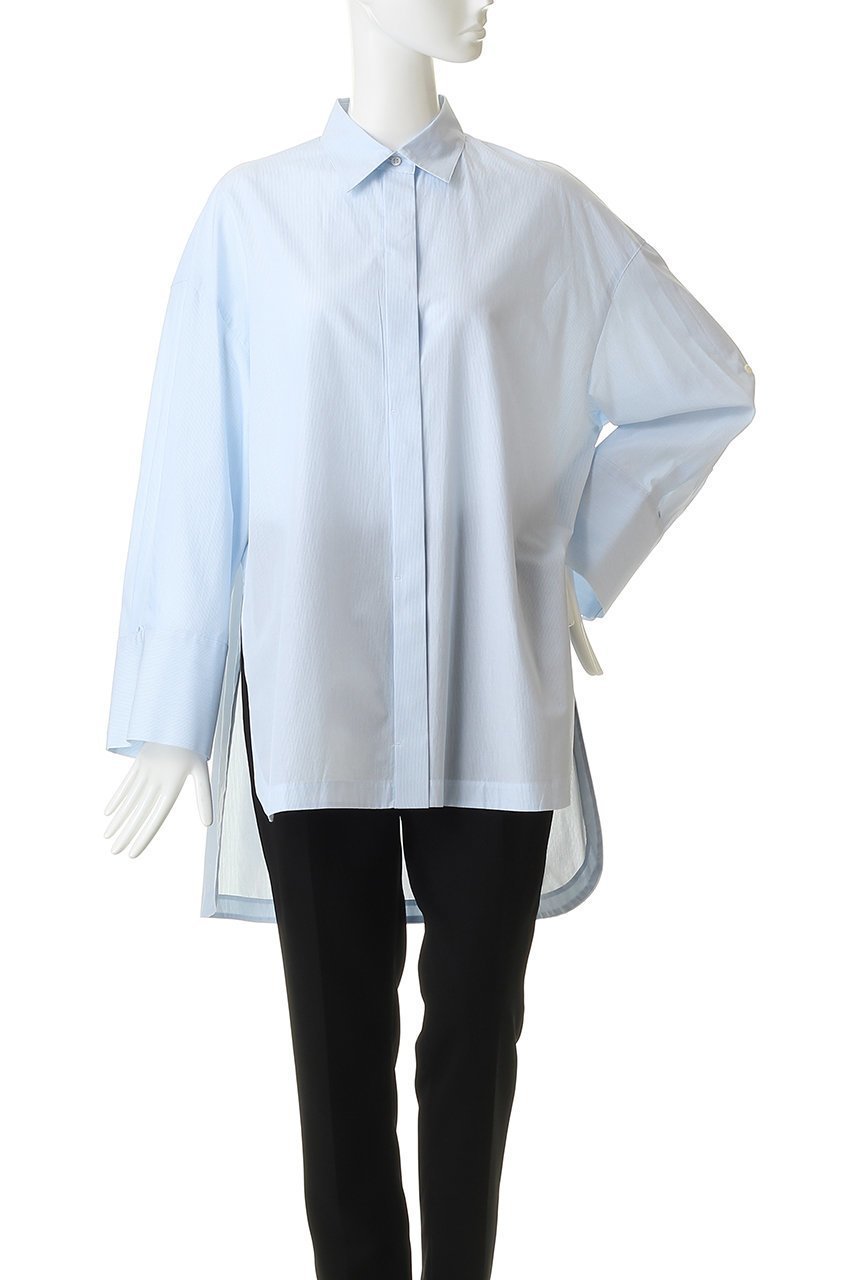 【アンクレイヴ/uncrave】のコットンクロスストライプ BIGシャツ 人気、トレンドファッション・服の通販 founy(ファニー) 　ファッション　Fashion　レディースファッション　Fashion for Women　トップス・カットソー　Cut & Sew Tops　シャツ・ブラウス・オフィスカジュアル　Elegant Blouses & Button-Ups　おすすめ　Recommended / Our Picks　カフス　Cuff Design　ストライプ　Stripe, Striped Pattern　スリーブ　Sleeve, Long Sleeve / Short Sleeve　チュニック　Tunic, Long Top　ループ　Loop, Loop Knit　ロング　Long, Long-Length　無地　Plain, Solid Color　羽織　Haori, Light Jacket　other-2|ID: prp329100004931803 ipo3291000000037016165