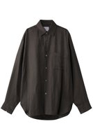 【シュタイン/ssstein】の【UNISEX】VIS/LI TWILL OVERSIZED LS SHIRT 人気、トレンドファッション・服の通販 founy(ファニー) ファッション Fashion レディースファッション Fashion for Women トップス・カットソー Cut & Sew Tops シャツ・ブラウス・オフィスカジュアル Elegant Blouses & Button-Ups ユニセックス Unisex, Genderless スリット Slit, Slit Detail スリーブ Sleeve, Long Sleeve / Short Sleeve ツイル Twist, Twisted Detail バランス Balance, Style Balance リネン Linen, Linen Fabric ロング Long, Long-Length エレガント 上品 Elegant |ID:prp329100004931816