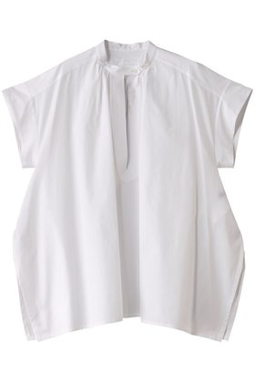 【イレーヴ/YLEVE】の【YLEVE×BOURRIENNE】コットン タイプライターシャツ/KADO 大人の最旬トレンドファッション＆コーディネート founy(ファウニー) ファッション Fashion レディースファッション Fashion for Women トップス・カットソー Cut & Sew Tops シャツ・ブラウス・オフィスカジュアル Elegant Blouses & Button-Ups ショート Short, Short Length スリーブ Sleeve, Long Sleeve / Short Sleeve タイプライター Typewriter Fabric, Crisp Cotton ドレープ Drape, Draping Fabric フェミニン Feminine, Girly モダン Modern, Contemporary |ID:prp329100004931820