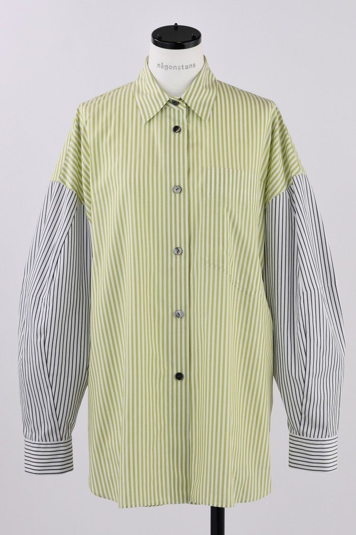 【ナゴンスタンス/nagonstans】のLondon Stripe 立体スリーブ SH/シャツ インテリア・キッズ・メンズ・レディースファッション・服の通販 founy(ファウニー) https://founy.com/ ファッション Fashion レディースファッション Fashion for Women トップス・カットソー Cut & Sew Tops シャツ・ブラウス・オフィスカジュアル Elegant Blouses & Button-Ups スリーブ Sleeve, Long Sleeve / Short Sleeve ドレス Dress, One-Piece フォルム Silhouette, Form ベーシック Basic, Essential ロング Long, Long-Length |ID: prp329100004931828 ipo3291000000037016377