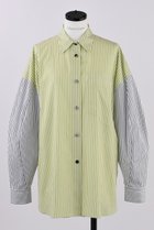 【ナゴンスタンス/nagonstans】のLondon Stripe 立体スリーブ SH/シャツ Avocado|ID: prp329100004931828 ipo3291000000037016380