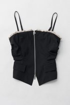 【プランク プロジェクト/PRANK PROJECT】のラッフルレイヤードビスチェ / Ruffled Layered Bustier BLK(ブラック)|ID: prp329100004931849 ipo3291000000037016494