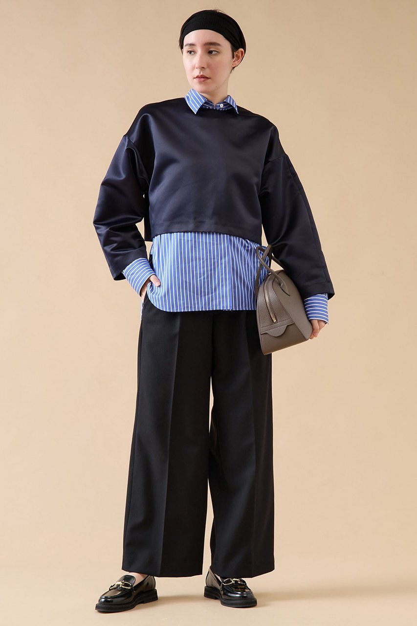 【マルティニーク/martinique】の2wayショートプルオーバー 人気、トレンドファッション・服の通販 founy(ファニー) 　ファッション　Fashion　レディースファッション　Fashion for Women　トップス・カットソー　Cut & Sew Tops　シャツ・ブラウス・オフィスカジュアル　Elegant Blouses & Button-Ups　カジュアルプルオーバー・ニットトップス　Pullovers & Knit Tops / Casual Pullovers　おすすめ　Recommended / Our Picks　インナー　Innerwear　サテン　Satin, Glossy Fabric　ショート　Short, Short Length　スリーブ　Sleeve, Long Sleeve / Short Sleeve　フォルム　Silhouette, Form　フロント　Front, Front Design　ブルゾン　Blouson, Bomber Jacket　ロング　Long, Long-Length　ワイド　Wide, Wide Fit　エレガント 上品　Elegant　羽織　Haori, Light Jacket　other-4|ID: prp329100004931855 ipo3291000000037016533