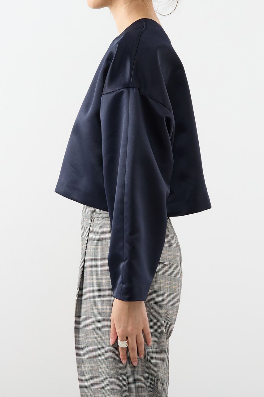 【マルティニーク/martinique】の2wayショートプルオーバー 人気、トレンドファッション・服の通販 founy(ファニー) 　ファッション　Fashion　レディースファッション　Fashion for Women　トップス・カットソー　Cut & Sew Tops　シャツ・ブラウス・オフィスカジュアル　Elegant Blouses & Button-Ups　カジュアルプルオーバー・ニットトップス　Pullovers & Knit Tops / Casual Pullovers　おすすめ　Recommended / Our Picks　インナー　Innerwear　サテン　Satin, Glossy Fabric　ショート　Short, Short Length　スリーブ　Sleeve, Long Sleeve / Short Sleeve　フォルム　Silhouette, Form　フロント　Front, Front Design　ブルゾン　Blouson, Bomber Jacket　ロング　Long, Long-Length　ワイド　Wide, Wide Fit　エレガント 上品　Elegant　羽織　Haori, Light Jacket　other-6|ID: prp329100004931855 ipo3291000000037016537