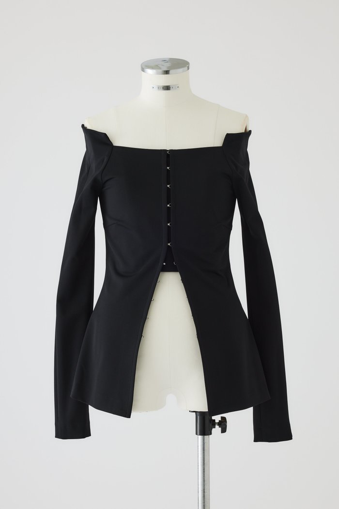 【リムアーク/RIM.ARK】のOff shoulder tops/トップス インテリア・キッズ・メンズ・レディースファッション・服の通販 founy(ファウニー) https://founy.com/ ファッション Fashion レディースファッション Fashion for Women トップス・カットソー Cut & Sew Tops シャツ・ブラウス・オフィスカジュアル Elegant Blouses & Button-Ups スリーブ Sleeve, Long Sleeve / Short Sleeve セットアップ Set-Up, Coordinated Outfit フィット Fit, Slim Fit フロント Front, Front Design ロング Long, Long-Length |ID: prp329100004931866 ipo3291000000037016592