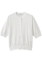 【スローン/SLOANE】の16G天竺 リサイクルポリエステル×コットン 6分袖 クルーネックカーディガン ホワイト|ID: prp329100004931931 ipo3291000000037016944