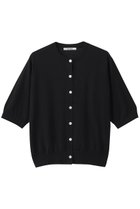 【スローン/SLOANE】の16G天竺 リサイクルポリエステル×コットン 6分袖 クルーネックカーディガン ブラック|ID: prp329100004931931 ipo3291000000037016946