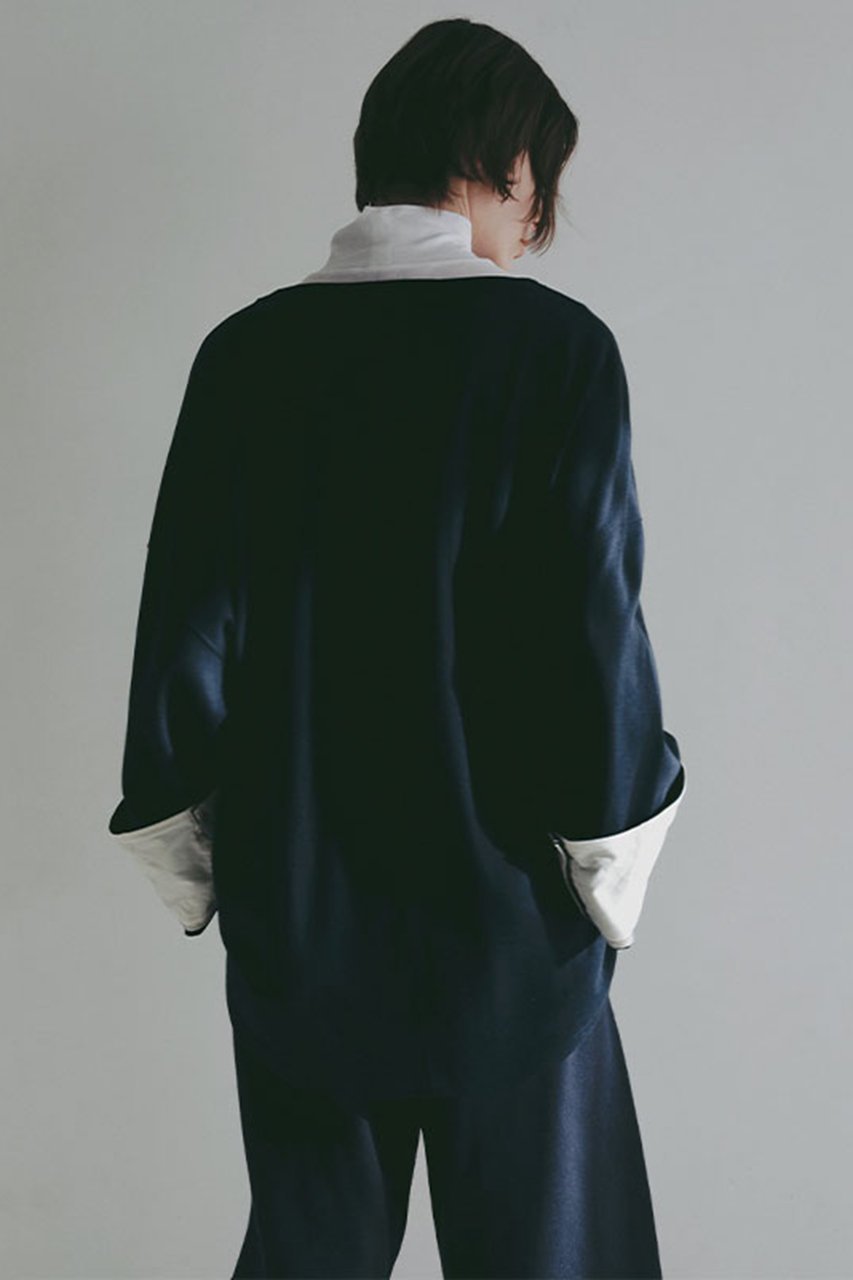 【エトレトウキョウ/ETRE TOKYO】のボートネックカフスロンTee 人気、トレンドファッション・服の通販 founy(ファニー) 　ファッション　Fashion　レディースファッション　Fashion for Women　トップス・カットソー　Cut & Sew Tops　シャツ・ブラウス・オフィスカジュアル　Elegant Blouses & Button-Ups　ロングTシャツ・Tシャツ　Longline T-Shirts & Tees　カットソー・ベーシックTシャツ　Cut-and-Sewn Tops / Stretch Tees & Basics　カフス　Cuff Design　今季　This Season, Current Season　シンプル　Simple, Minimal　スリーブ　Sleeve, Long Sleeve / Short Sleeve　デコルテ　Décolleté, Neckline　なめらか　Smooth, Silky Texture　バランス　Balance, Style Balance　フォルム　Silhouette, Form　リラックス　Relax, Relaxed Fit　ロング　Long, Long-Length　エレガント 上品　Elegant　other-5|ID: prp329100004931933 ipo3291000000037016965