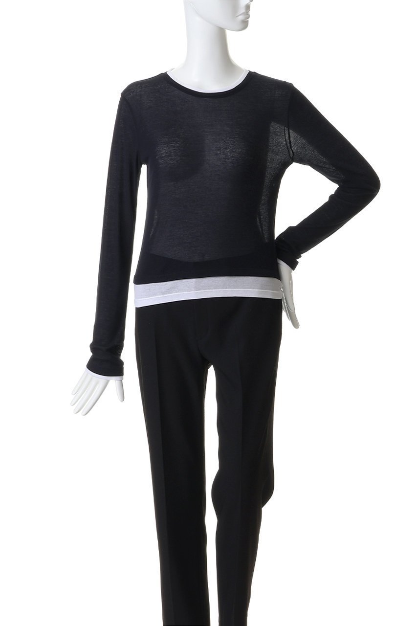 【プレインピープル/PLAIN PEOPLE】のシアーハイツイストフライスレイヤードトップス 人気、トレンドファッション・服の通販 founy(ファニー) 　ファッション　Fashion　レディースファッション　Fashion for Women　トップス・カットソー　Cut & Sew Tops　シャツ・ブラウス・オフィスカジュアル　Elegant Blouses & Button-Ups　ロングTシャツ・Tシャツ　Longline T-Shirts & Tees　カットソー・ベーシックTシャツ　Cut-and-Sewn Tops / Stretch Tees & Basics　コンパクト　Compact, Small Size　シアー　Sheer, See-Through　スリーブ　Sleeve, Long Sleeve / Short Sleeve　タンク　Tank Top, Sleeveless Top　ロング　Long, Long-Length　夏　Summer　春　Spring　S/S・春夏　SS, Spring/Summer, Warm Season　other-6|ID: prp329100004931942 ipo3291000000037017038