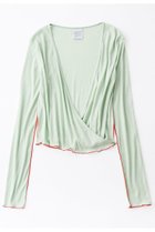 【グッド ピープル グッド ステッチング グッド プロダクト/GOOD PEOPLE GOOD STITCHING GOOD PRODUCT】のオーバーラッピング フロント カーディガン ヴェリーライトグリーン|ID: prp329100004931951 ipo3291000000037017115