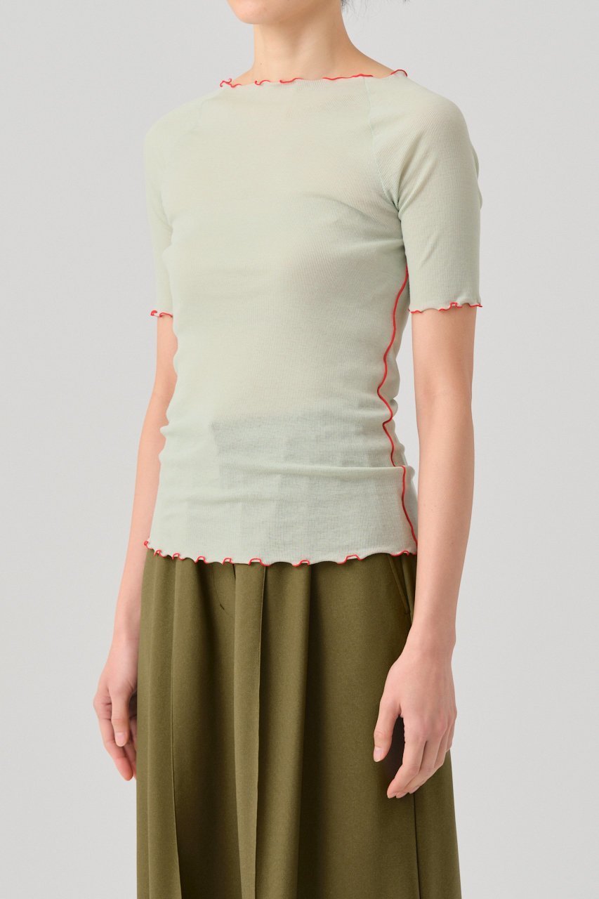 【グッド ピープル グッド ステッチング グッド プロダクト/GOOD PEOPLE GOOD STITCHING GOOD PRODUCT】のメロウエッジ ハーフスリーブ Tシャツ 人気、トレンドファッション・服の通販 founy(ファニー) 　ファッション　Fashion　レディースファッション　Fashion for Women　トップス・カットソー　Cut & Sew Tops　シャツ・ブラウス・オフィスカジュアル　Elegant Blouses & Button-Ups　ロングTシャツ・Tシャツ　Longline T-Shirts & Tees　カットソー・ベーシックTシャツ　Cut-and-Sewn Tops / Stretch Tees & Basics　グラフィック　Graphic, Graphic Design　ショート　Short, Short Length　ストレッチ　Stretch, Stretchy Fabric　スリーブ　Sleeve, Long Sleeve / Short Sleeve　ハーフ　Half, Half-Length　other-7|ID: prp329100004931952 ipo3291000000037017131