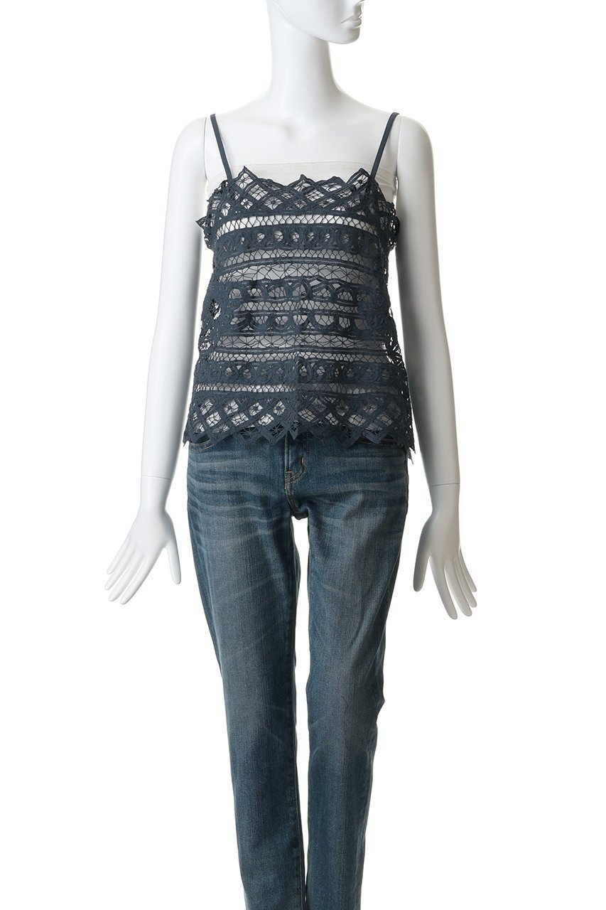 【マリリンムーン/MARILYN MOON】の【SOI-MeME】コードレースキャミソール 人気、トレンドファッション・服の通販 founy(ファニー) 　ファッション　Fashion　レディースファッション　Fashion for Women　トップス・カットソー　Cut & Sew Tops　キャミソール&ノースリーブ　Camisoles & Sleeveless Tops　シャツ・ブラウス・オフィスカジュアル　Elegant Blouses & Button-Ups　ロングTシャツ・Tシャツ　Longline T-Shirts & Tees　カットソー・ベーシックTシャツ　Cut-and-Sewn Tops / Stretch Tees & Basics　キャミソール　Camisole, Spaghetti Strap Top　タンク　Tank Top, Sleeveless Top　ドレープ　Drape, Draping Fabric　リボン　Ribbon, Bow　レース　Lace, Lace Fabric　other-2|ID: prp329100004931959 ipo3291000000037017187