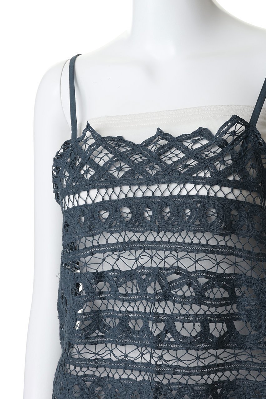 【マリリンムーン/MARILYN MOON】の【SOI-MeME】コードレースキャミソール 人気、トレンドファッション・服の通販 founy(ファニー) 　ファッション　Fashion　レディースファッション　Fashion for Women　トップス・カットソー　Cut & Sew Tops　キャミソール&ノースリーブ　Camisoles & Sleeveless Tops　シャツ・ブラウス・オフィスカジュアル　Elegant Blouses & Button-Ups　ロングTシャツ・Tシャツ　Longline T-Shirts & Tees　カットソー・ベーシックTシャツ　Cut-and-Sewn Tops / Stretch Tees & Basics　キャミソール　Camisole, Spaghetti Strap Top　タンク　Tank Top, Sleeveless Top　ドレープ　Drape, Draping Fabric　リボン　Ribbon, Bow　レース　Lace, Lace Fabric　other-5|ID: prp329100004931959 ipo3291000000037017190