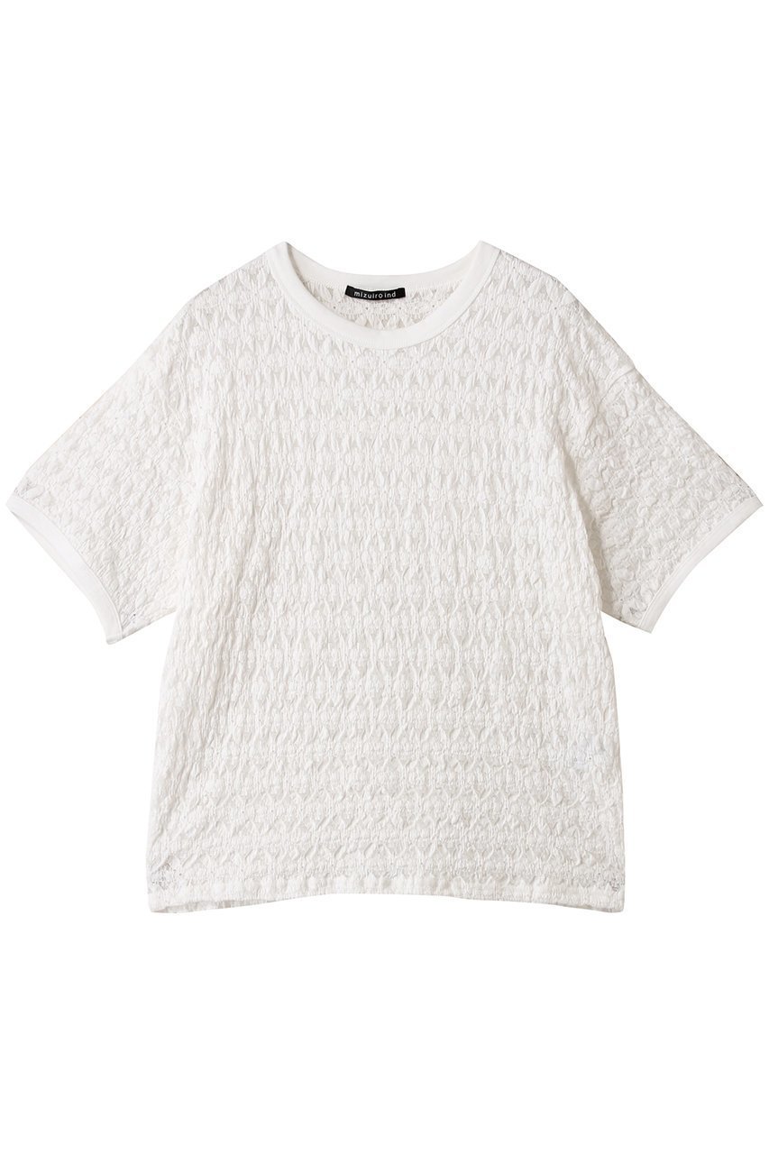 【ミズイロ インド/mizuiro ind】のstretch lace c/neck T Tシャツ 人気、トレンドファッション・服の通販 founy(ファニー) 　ファッション　Fashion　レディースファッション　Fashion for Women　トップス・カットソー　Cut & Sew Tops　シャツ・ブラウス・オフィスカジュアル　Elegant Blouses & Button-Ups　ロングTシャツ・Tシャツ　Longline T-Shirts & Tees　カットソー・ベーシックTシャツ　Cut-and-Sewn Tops / Stretch Tees & Basics　シアー　Sheer, See-Through　ショート　Short, Short Length　ジャケット　Jacket, Outerwear　ストレッチ　Stretch, Stretchy Fabric　スリーブ　Sleeve, Long Sleeve / Short Sleeve　ベスト　Vest, Waistcoat　レース　Lace, Lace Fabric　エレガント 上品　Elegant　秋　Autumn　 other-1|ID: prp329100004931972 ipo3291000000037017307