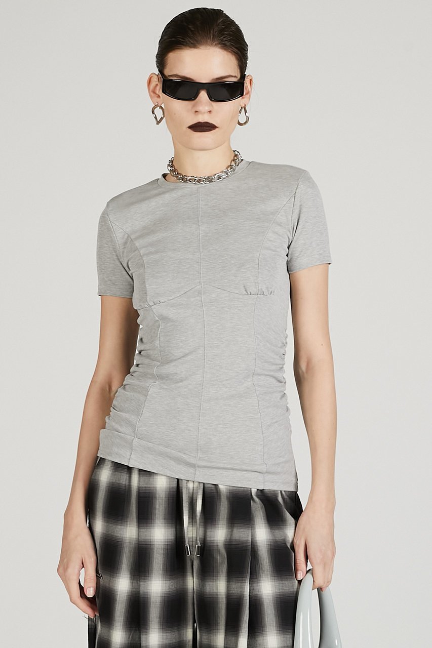 【プランク プロジェクト/PRANK PROJECT】のトルソーTEE / Torso TEE 人気、トレンドファッション・服の通販 founy(ファニー) 　ファッション　Fashion　レディースファッション　Fashion for Women　トップス・カットソー　Cut & Sew Tops　シャツ・ブラウス・オフィスカジュアル　Elegant Blouses & Button-Ups　ロングTシャツ・Tシャツ　Longline T-Shirts & Tees　カットソー・ベーシックTシャツ　Cut-and-Sewn Tops / Stretch Tees & Basics　インナー　Innerwear　ギャザー　Gathered, Ruffled　コンパクト　Compact, Small Size　ショート　Short, Short Length　シンプル　Simple, Minimal　スリーブ　Sleeve, Long Sleeve / Short Sleeve　ドレープ　Drape, Draping Fabric　other-8|ID: prp329100004931973 ipo3291000000037017322