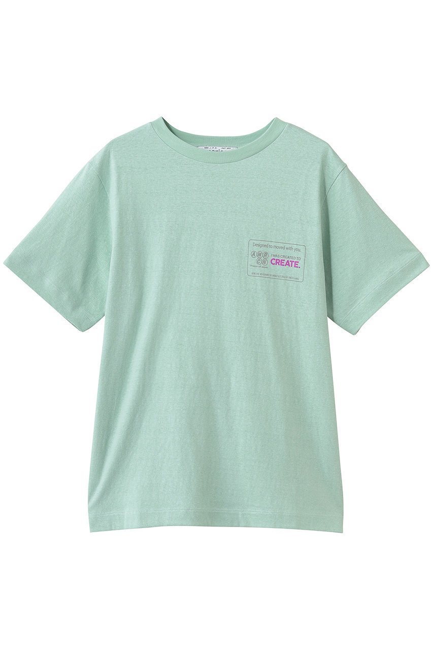 【アメリカーナ/Americana】のラフィー丸胴プリントTシャツ インテリア・キッズ・メンズ・レディースファッション・服の通販 founy(ファニー) 　ファッション　Fashion　レディースファッション　Fashion for Women　トップス・カットソー　Cut & Sew Tops　シャツ・ブラウス・オフィスカジュアル　Elegant Blouses & Button-Ups　ロングTシャツ・Tシャツ　Longline T-Shirts & Tees　カットソー・ベーシックTシャツ　Cut-and-Sewn Tops / Stretch Tees & Basics　おすすめ　Recommended / Our Picks　ショート　Short, Short Length　シンプル　Simple, Minimal　スリーブ　Sleeve, Long Sleeve / Short Sleeve　デニム　Denim, Jeans Material　フレア　Flare, Flared　プリント　Print, Printed Pattern　新作・新入荷　New Arrivals / New In　フロストグリーン|ID: prp329100004931988 ipo3291000000037017423