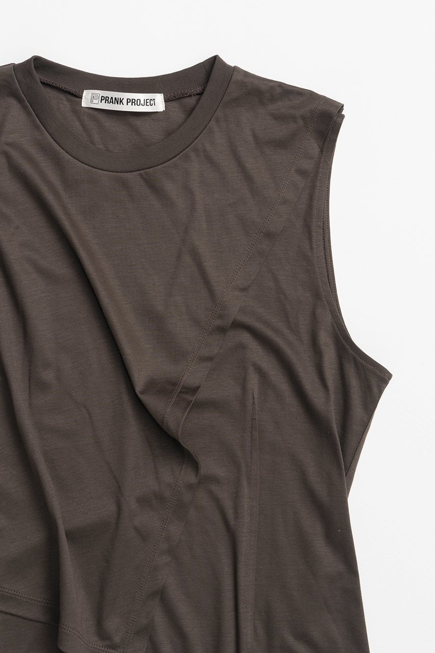 【プランク プロジェクト/PRANK PROJECT】のアシンメトリーケープTEE / Asymmetrical Cape T-Shirt 人気、トレンドファッション・服の通販 founy(ファニー) 　ファッション　Fashion　レディースファッション　Fashion for Women　トップス・カットソー　Cut & Sew Tops　シャツ・ブラウス・オフィスカジュアル　Elegant Blouses & Button-Ups　ロングTシャツ・Tシャツ　Longline T-Shirts & Tees　カットソー・ベーシックTシャツ　Cut-and-Sewn Tops / Stretch Tees & Basics　なめらか　Smooth, Silky Texture　アシンメトリー　Asymmetrical Style　ショート　Short, Short Length　シンプル　Simple, Minimal　スリーブ　Sleeve, Long Sleeve / Short Sleeve　フィット　Fit, Slim Fit　ワイド　Wide, Wide Fit　夏　Summer　新作・新入荷　New Arrivals / New In　other-2|ID: prp329100004931989 ipo3291000000037017432