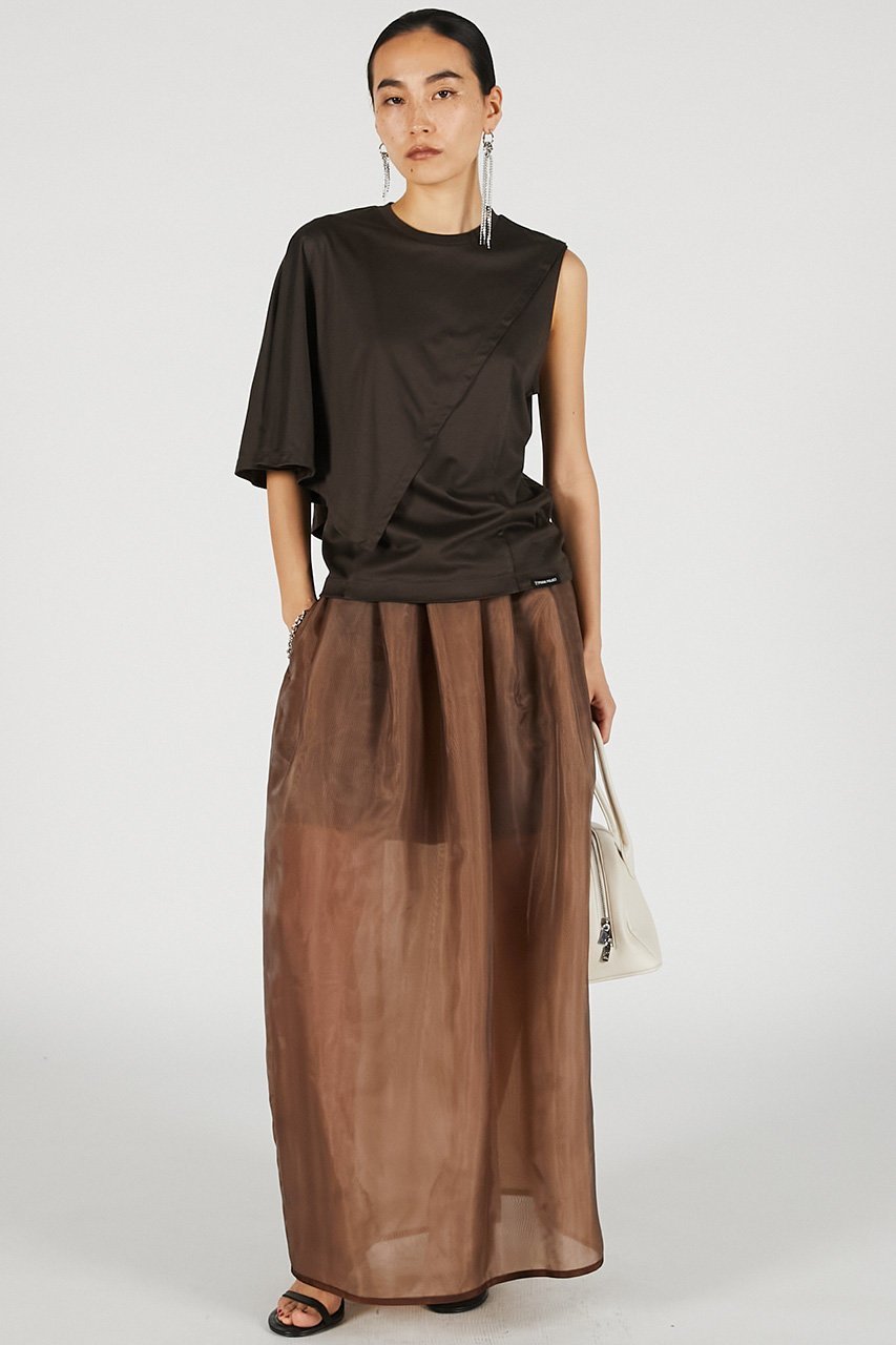 【プランク プロジェクト/PRANK PROJECT】のアシンメトリーケープTEE / Asymmetrical Cape T-Shirt 人気、トレンドファッション・服の通販 founy(ファニー) 　ファッション　Fashion　レディースファッション　Fashion for Women　トップス・カットソー　Cut & Sew Tops　シャツ・ブラウス・オフィスカジュアル　Elegant Blouses & Button-Ups　ロングTシャツ・Tシャツ　Longline T-Shirts & Tees　カットソー・ベーシックTシャツ　Cut-and-Sewn Tops / Stretch Tees & Basics　なめらか　Smooth, Silky Texture　アシンメトリー　Asymmetrical Style　ショート　Short, Short Length　シンプル　Simple, Minimal　スリーブ　Sleeve, Long Sleeve / Short Sleeve　フィット　Fit, Slim Fit　ワイド　Wide, Wide Fit　夏　Summer　新作・新入荷　New Arrivals / New In　other-7|ID: prp329100004931989 ipo3291000000037017437