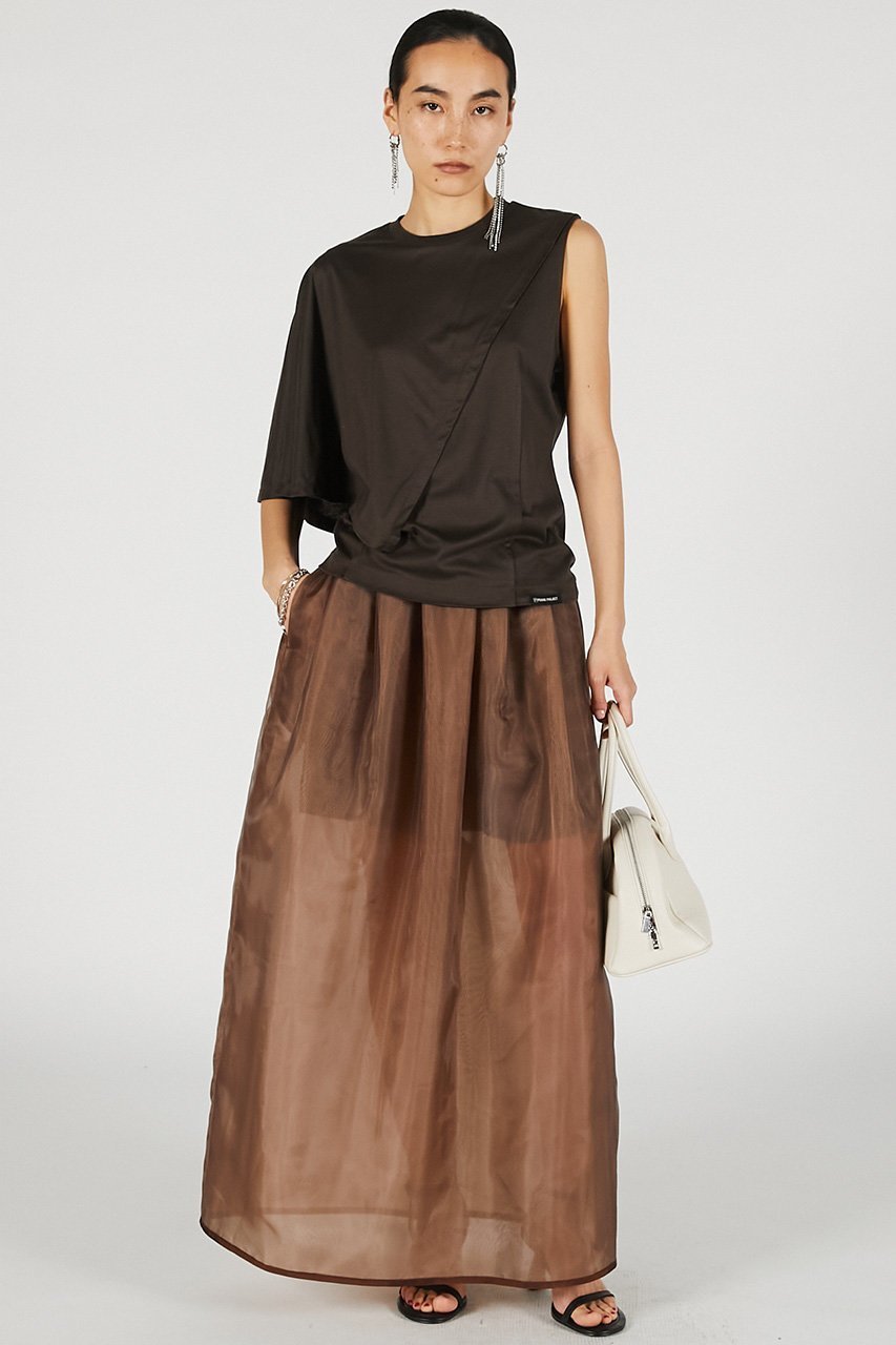 【プランク プロジェクト/PRANK PROJECT】のアシンメトリーケープTEE / Asymmetrical Cape T-Shirt 人気、トレンドファッション・服の通販 founy(ファニー) 　ファッション　Fashion　レディースファッション　Fashion for Women　トップス・カットソー　Cut & Sew Tops　シャツ・ブラウス・オフィスカジュアル　Elegant Blouses & Button-Ups　ロングTシャツ・Tシャツ　Longline T-Shirts & Tees　カットソー・ベーシックTシャツ　Cut-and-Sewn Tops / Stretch Tees & Basics　なめらか　Smooth, Silky Texture　アシンメトリー　Asymmetrical Style　ショート　Short, Short Length　シンプル　Simple, Minimal　スリーブ　Sleeve, Long Sleeve / Short Sleeve　フィット　Fit, Slim Fit　ワイド　Wide, Wide Fit　夏　Summer　新作・新入荷　New Arrivals / New In　other-8|ID: prp329100004931989 ipo3291000000037017438