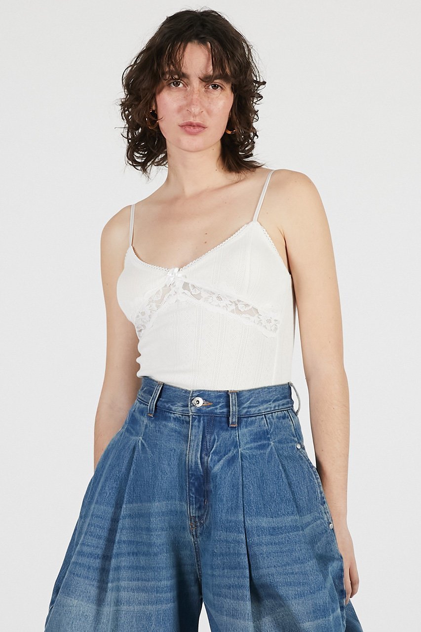 【プランク プロジェクト/PRANK PROJECT】のアイレットレースカップインキャミ / Eyelet Lace Cup-In Cami 人気、トレンドファッション・服の通販 founy(ファニー) 　ファッション　Fashion　レディースファッション　Fashion for Women　トップス・カットソー　Cut & Sew Tops　キャミソール&ノースリーブ　Camisoles & Sleeveless Tops　シャツ・ブラウス・オフィスカジュアル　Elegant Blouses & Button-Ups　ロングTシャツ・Tシャツ　Longline T-Shirts & Tees　カットソー・ベーシックTシャツ　Cut-and-Sewn Tops / Stretch Tees & Basics　インナー　Innerwear　キャミソール　Camisole, Spaghetti Strap Top　ジャケット　Jacket, Outerwear　タンク　Tank Top, Sleeveless Top　トリミング　Trimming, Decorative Edge　トレンド　Trend, Trending Now　パターン　Pattern, Design Print　メッシュ　Mesh, Net Fabric　モチーフ　Motif, Design Theme　ランジェリー　Lingerie, Intimate Wear　リボン　Ribbon, Bow　レース　Lace, Lace Fabric　エレガント 上品　Elegant　新作・新入荷　New Arrivals / New In　other-6|ID: prp329100004931990 ipo3291000000037017447