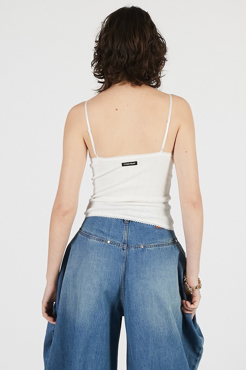 【プランク プロジェクト/PRANK PROJECT】のアイレットレースカップインキャミ / Eyelet Lace Cup-In Cami 人気、トレンドファッション・服の通販 founy(ファニー) 　ファッション　Fashion　レディースファッション　Fashion for Women　トップス・カットソー　Cut & Sew Tops　キャミソール&ノースリーブ　Camisoles & Sleeveless Tops　シャツ・ブラウス・オフィスカジュアル　Elegant Blouses & Button-Ups　ロングTシャツ・Tシャツ　Longline T-Shirts & Tees　カットソー・ベーシックTシャツ　Cut-and-Sewn Tops / Stretch Tees & Basics　インナー　Innerwear　キャミソール　Camisole, Spaghetti Strap Top　ジャケット　Jacket, Outerwear　タンク　Tank Top, Sleeveless Top　トリミング　Trimming, Decorative Edge　トレンド　Trend, Trending Now　パターン　Pattern, Design Print　メッシュ　Mesh, Net Fabric　モチーフ　Motif, Design Theme　ランジェリー　Lingerie, Intimate Wear　リボン　Ribbon, Bow　レース　Lace, Lace Fabric　エレガント 上品　Elegant　新作・新入荷　New Arrivals / New In　other-8|ID: prp329100004931990 ipo3291000000037017449