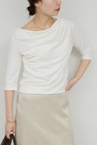 【ガリャルダガランテ/GALLARDAGALANTE】の2WAY ハーフスリーブカットソー 人気、トレンドファッション・服の通販 founy(ファニー) ファッション Fashion レディースファッション Fashion for Women トップス・カットソー Cut & Sew Tops シャツ・ブラウス・オフィスカジュアル Elegant Blouses & Button-Ups ロングTシャツ・Tシャツ Longline T-Shirts & Tees カットソー・ベーシックTシャツ Cut-and-Sewn Tops / Stretch Tees & Basics カットソー Cut and Sewn Top ショート Short, Short Length スリーブ Sleeve, Long Sleeve / Short Sleeve ドレープ Drape, Draping Fabric 新作・新入荷 New Arrivals / New In thumbnail ホワイト|ID: prp329100004931999 ipo3291000000037017525