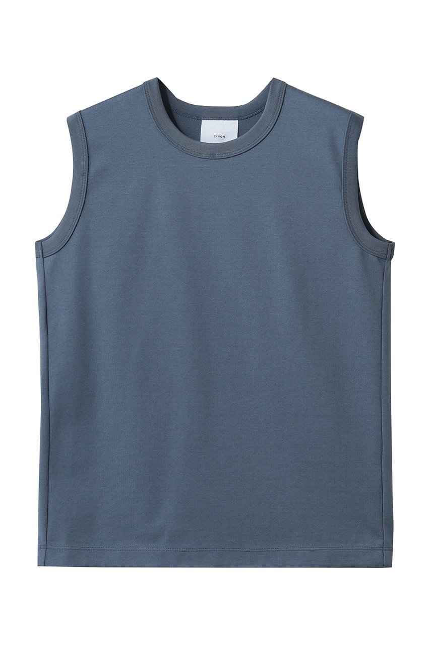 【チノ/CINOH】のREFINA ノースリーブ Tシャツ インテリア・キッズ・メンズ・レディースファッション・服の通販 founy(ファニー) 　ファッション　Fashion　レディースファッション　Fashion for Women　トップス・カットソー　Cut & Sew Tops　キャミソール&ノースリーブ　Camisoles & Sleeveless Tops　シャツ・ブラウス・オフィスカジュアル　Elegant Blouses & Button-Ups　ロングTシャツ・Tシャツ　Longline T-Shirts & Tees　カットソー・ベーシックTシャツ　Cut-and-Sewn Tops / Stretch Tees & Basics　キャミソール　Camisole, Spaghetti Strap Top　シンプル　Simple, Minimal　スリーブ　Sleeve, Long Sleeve / Short Sleeve　タンク　Tank Top, Sleeveless Top　ノースリーブ　Sleeveless, No-Sleeve　エレガント 上品　Elegant　定番　Standard, Basic Item　新作・新入荷　New Arrivals / New In　ブルー|ID: prp329100004932002 ipo3291000000037017551