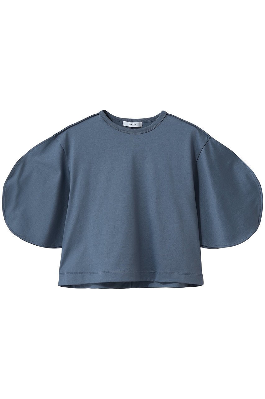 【チノ/CINOH】のREFINA enso 円相 クロップド プルオーバー インテリア・キッズ・メンズ・レディースファッション・服の通販 founy(ファニー) 　ファッション　Fashion　レディースファッション　Fashion for Women　トップス・カットソー　Cut & Sew Tops　シャツ・ブラウス・オフィスカジュアル　Elegant Blouses & Button-Ups　ロングTシャツ・Tシャツ　Longline T-Shirts & Tees　カジュアルプルオーバー・ニットトップス　Pullovers & Knit Tops / Casual Pullovers　カットソー・ベーシックTシャツ　Cut-and-Sewn Tops / Stretch Tees & Basics　カットソー　Cut and Sewn Top　クロップド　Cropped, Short Length　コンパクト　Compact, Small Size　ショート　Short, Short Length　スリーブ　Sleeve, Long Sleeve / Short Sleeve　バランス　Balance, Style Balance　パターン　Pattern, Design Print　モチーフ　Motif, Design Theme　定番　Standard, Basic Item　新作・新入荷　New Arrivals / New In　ブルー|ID: prp329100004932003 ipo3291000000037017559