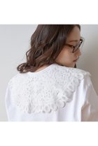 【ティアラ/Tiara】のレースカラーTシャツ ホワイト|ID: prp329100004932007 ipo3291000000037017589