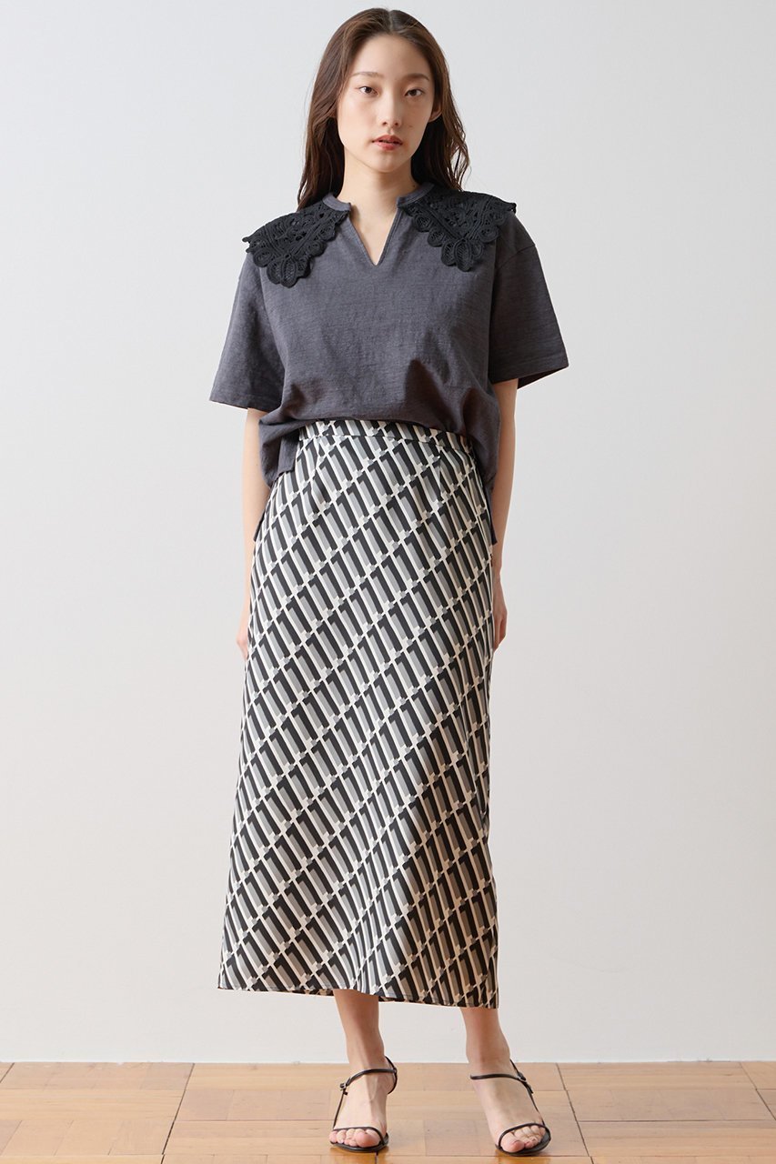 【ティアラ/Tiara】のレースカラーTシャツ 人気、トレンドファッション・服の通販 founy(ファニー) 　ファッション　Fashion　レディースファッション　Fashion for Women　トップス・カットソー　Cut & Sew Tops　シャツ・ブラウス・オフィスカジュアル　Elegant Blouses & Button-Ups　ロングTシャツ・Tシャツ　Longline T-Shirts & Tees　カットソー・ベーシックTシャツ　Cut-and-Sewn Tops / Stretch Tees & Basics　ショート　Short, Short Length　シンプル　Simple, Minimal　スリーブ　Sleeve, Long Sleeve / Short Sleeve　ボトム　Bottoms, Lower Wear　リラックス　Relax, Relaxed Fit　レース　Lace, Lace Fabric　ヴィンテージ　Vintage Style　新作・新入荷　New Arrivals / New In　other-3|ID: prp329100004932007 ipo3291000000037017592