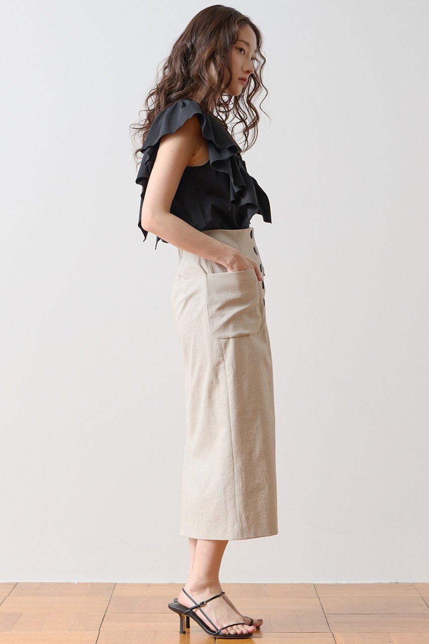 【ティアラ/Tiara】のフリルスリーブトップス 人気、トレンドファッション・服の通販 founy(ファニー) 　ファッション　Fashion　レディースファッション　Fashion for Women　トップス・カットソー　Cut & Sew Tops　シャツ・ブラウス・オフィスカジュアル　Elegant Blouses & Button-Ups　ロングTシャツ・Tシャツ　Longline T-Shirts & Tees　カットソー・ベーシックTシャツ　Cut-and-Sewn Tops / Stretch Tees & Basics　おすすめ　Recommended / Our Picks　カットソー　Cut and Sewn Top　ショート　Short, Short Length　スリーブ　Sleeve, Long Sleeve / Short Sleeve　デニム　Denim, Jeans Material　ノースリーブ　Sleeveless, No-Sleeve　フリル　Frill, Ruffle　ボトム　Bottoms, Lower Wear　夏　Summer　新作・新入荷　New Arrivals / New In　other-4|ID: prp329100004932008 ipo3291000000037017598