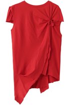 【プランク プロジェクト/PRANK PROJECT】のアシンメトリーノットトップ RED(レッド)|ID: prp329100004932009 ipo3291000000037017602