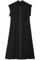 【ベイジ,/BEIGE,】のBERNARD(ベルナール)/リネン混 フロントジップ スタンドカラードレス Black|ID: prp329100004932026 ipo3291000000037017732