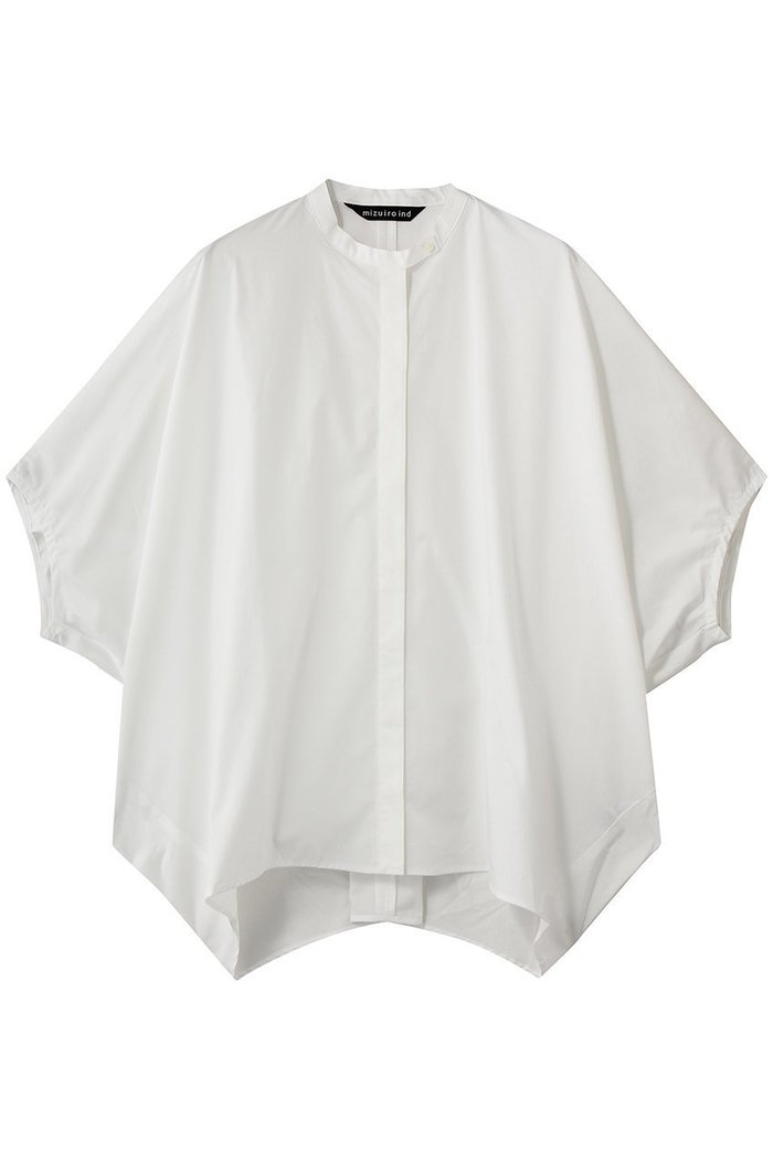 【ミズイロ インド/mizuiro ind】のstand collar cocoon shirt シャツ インテリア・キッズ・メンズ・レディースファッション・服の通販 founy(ファニー) https://founy.com/ ファッション Fashion レディースファッション Fashion for Women トップス・カットソー Cut & Sew Tops シャツ・ブラウス・オフィスカジュアル Elegant Blouses & Button-Ups ショート Short, Short Length スリーブ Sleeve, Long Sleeve / Short Sleeve ポンチョ Poncho, Cape Style ロング Long, Long-Length エレガント 上品 Elegant 新作・新入荷 New Arrivals / New In |ID: prp329100004932027 ipo3291000000037017737