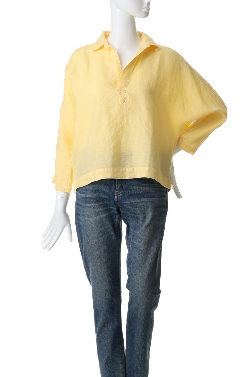 【フランク&アイリーン/Frank&Eileen】のGABI ウォッシュドリネン スキッパーシャツ 人気、トレンドファッション・服の通販 founy(ファニー) 　ファッション　Fashion　レディースファッション　Fashion for Women　トップス・カットソー　Cut & Sew Tops　シャツ・ブラウス・オフィスカジュアル　Elegant Blouses & Button-Ups　スキッパー　Skipper, Open Collar　スリーブ　Sleeve, Long Sleeve / Short Sleeve　センター　Center, Center Line　デコルテ　Décolleté, Neckline　デニム　Denim, Jeans Material　ボトム　Bottoms, Lower Wear　リネン　Linen, Linen Fabric　ロング　Long, Long-Length　エレガント 上品　Elegant　定番　Standard, Basic Item　新作・新入荷　New Arrivals / New In　other-2|ID: prp329100004932030 ipo3291000000037017762