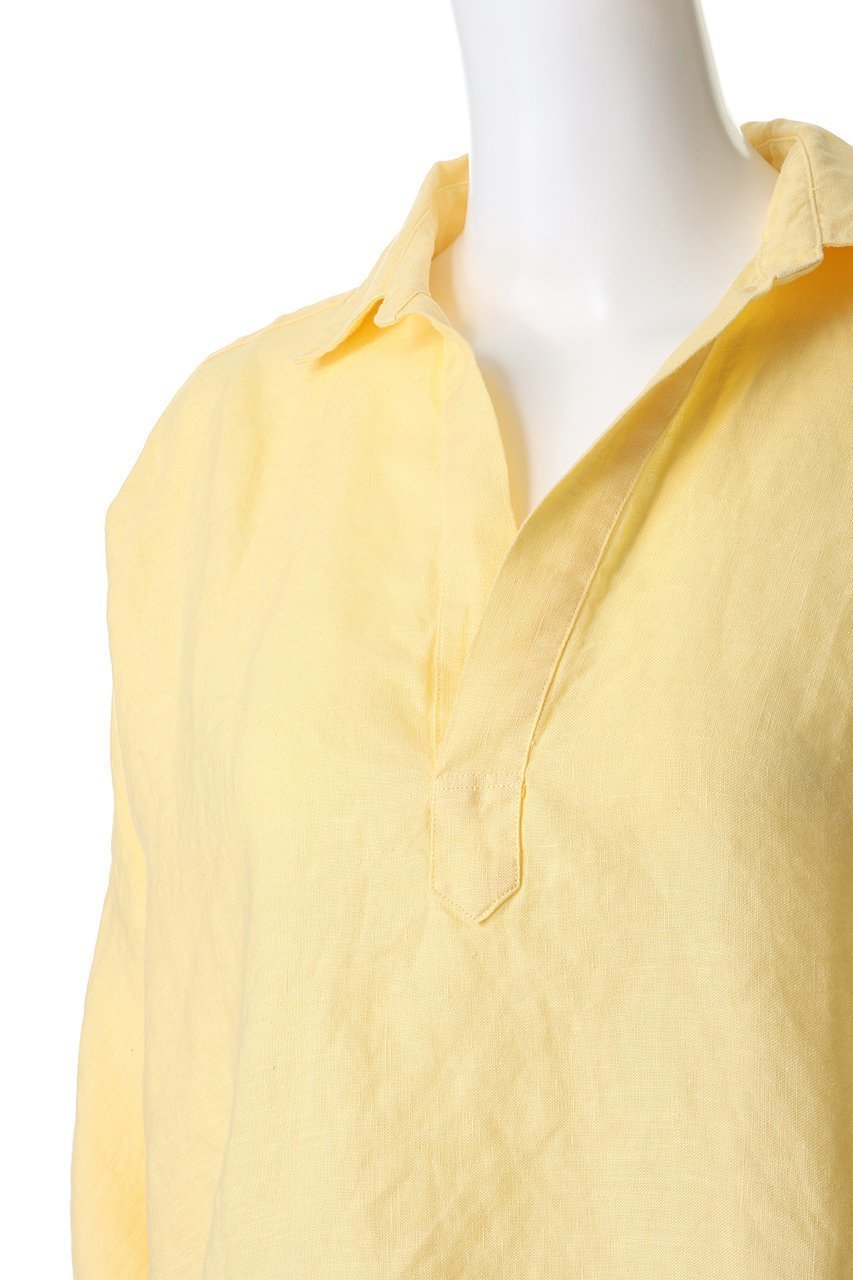 【フランク&アイリーン/Frank&Eileen】のGABI ウォッシュドリネン スキッパーシャツ 人気、トレンドファッション・服の通販 founy(ファニー) 　ファッション　Fashion　レディースファッション　Fashion for Women　トップス・カットソー　Cut & Sew Tops　シャツ・ブラウス・オフィスカジュアル　Elegant Blouses & Button-Ups　スキッパー　Skipper, Open Collar　スリーブ　Sleeve, Long Sleeve / Short Sleeve　センター　Center, Center Line　デコルテ　Décolleté, Neckline　デニム　Denim, Jeans Material　ボトム　Bottoms, Lower Wear　リネン　Linen, Linen Fabric　ロング　Long, Long-Length　エレガント 上品　Elegant　定番　Standard, Basic Item　新作・新入荷　New Arrivals / New In　other-5|ID: prp329100004932030 ipo3291000000037017765