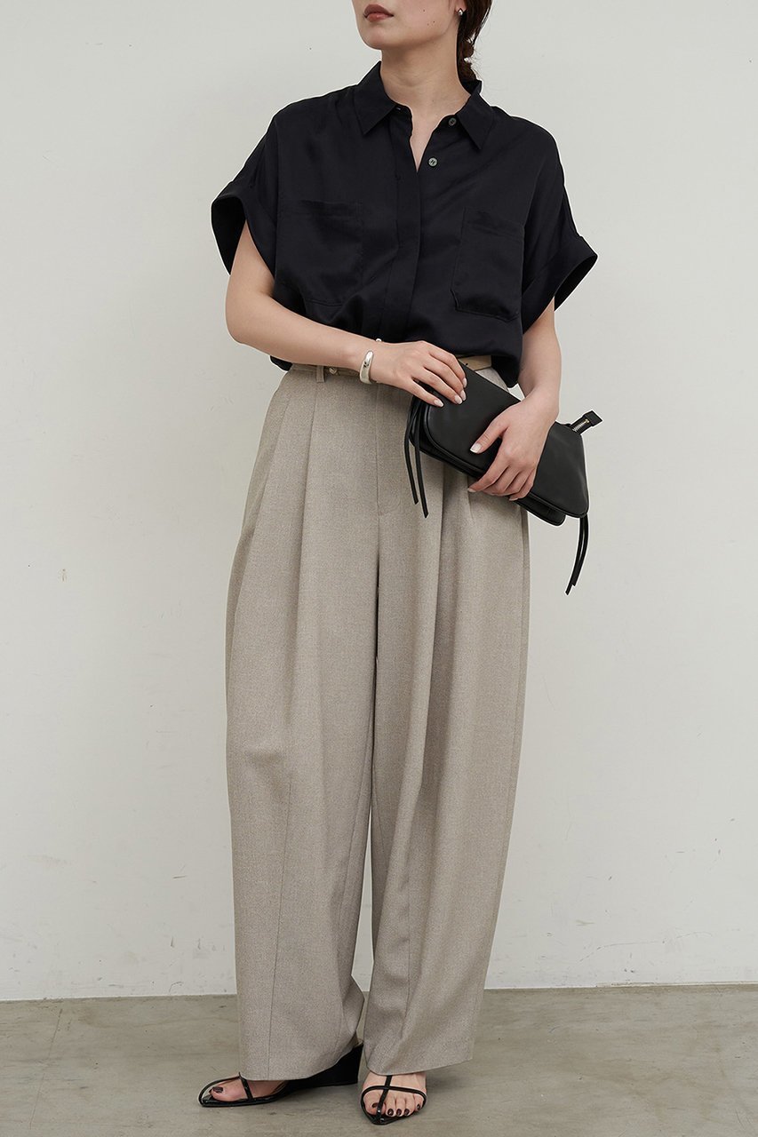 【ガリャルダガランテ/GALLARDAGALANTE】のミリタリーハーフスリーブシャツ インテリア・キッズ・メンズ・レディースファッション・服の通販 founy(ファニー) 　ファッション　Fashion　レディースファッション　Fashion for Women　トップス・カットソー　Cut & Sew Tops　シャツ・ブラウス・オフィスカジュアル　Elegant Blouses & Button-Ups　おすすめ　Recommended / Our Picks　なめらか　Smooth, Silky Texture　ショート　Short, Short Length　スリーブ　Sleeve, Long Sleeve / Short Sleeve　セットアップ　Set-Up, Coordinated Outfit　フロント　Front, Front Design　ミリタリー　Military, Army Style　エレガント 上品　Elegant　新作・新入荷　New Arrivals / New In　ネイビー|ID: prp329100004932031 ipo3291000000037017769