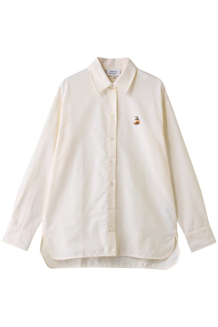 【メゾン キツネ/MAISON KITSUNE】のDREAMING FOX CASUAL シャツ インテリア・キッズ・メンズ・レディースファッション・服の通販 founy(ファニー) https://founy.com/ ファッション Fashion レディースファッション Fashion for Women トップス・カットソー Cut & Sew Tops シャツ・ブラウス・オフィスカジュアル Elegant Blouses & Button-Ups ストライプ Stripe, Striped Pattern スリーブ Sleeve, Long Sleeve / Short Sleeve デニム Denim, Jeans Material バランス Balance, Style Balance ボトム Bottoms, Lower Wear マニッシュ Mannish, Boyish ロング Long, Long-Length 夏 Summer 新作・新入荷 New Arrivals / New In |ID: prp329100004932035 ipo3291000000037017793