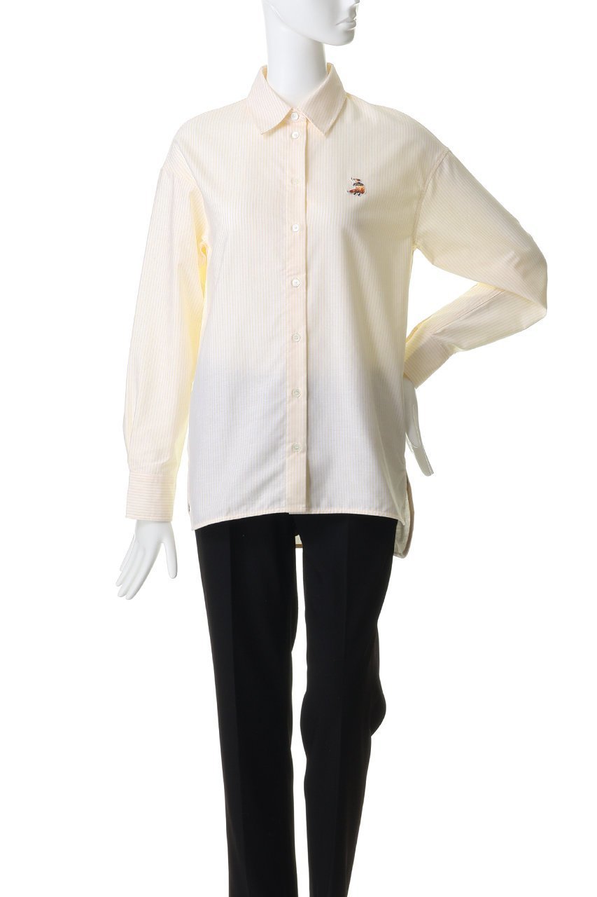 【メゾン キツネ/MAISON KITSUNE】のDREAMING FOX CASUAL シャツ 人気、トレンドファッション・服の通販 founy(ファニー) 　ファッション　Fashion　レディースファッション　Fashion for Women　トップス・カットソー　Cut & Sew Tops　シャツ・ブラウス・オフィスカジュアル　Elegant Blouses & Button-Ups　ストライプ　Stripe, Striped Pattern　スリーブ　Sleeve, Long Sleeve / Short Sleeve　デニム　Denim, Jeans Material　バランス　Balance, Style Balance　ボトム　Bottoms, Lower Wear　マニッシュ　Mannish, Boyish　ロング　Long, Long-Length　夏　Summer　新作・新入荷　New Arrivals / New In　other-2|ID: prp329100004932035 ipo3291000000037017795