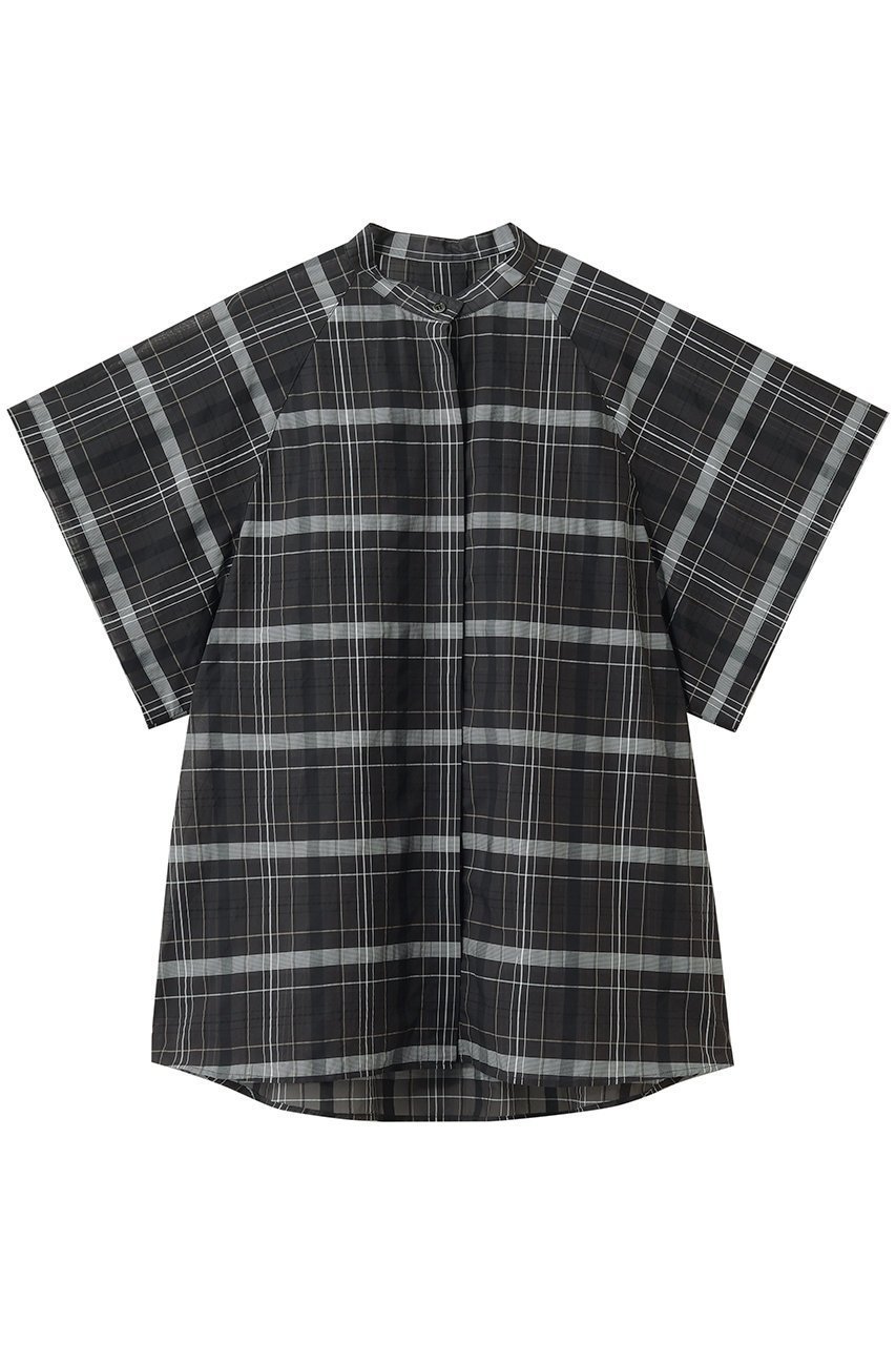 【フローレント/FLORENT】のシアーチェックブラウス 人気、トレンドファッション・服の通販 founy(ファニー) 　ファッション　Fashion　レディースファッション　Fashion for Women　トップス・カットソー　Cut & Sew Tops　シャツ・ブラウス・オフィスカジュアル　Elegant Blouses & Button-Ups　シアー　Sheer, See-Through　ショート　Short, Short Length　スリーブ　Sleeve, Long Sleeve / Short Sleeve　チェック　Check, Plaid, Tartan　トレンド　Trend, Trending Now　リラックス　Relax, Relaxed Fit　新作・新入荷　New Arrivals / New In　 other-1|ID: prp329100004932036 ipo3291000000037017799