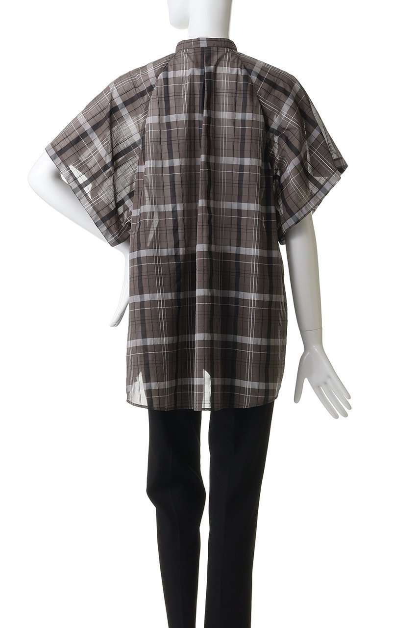 【フローレント/FLORENT】のシアーチェックブラウス 人気、トレンドファッション・服の通販 founy(ファニー) 　ファッション　Fashion　レディースファッション　Fashion for Women　トップス・カットソー　Cut & Sew Tops　シャツ・ブラウス・オフィスカジュアル　Elegant Blouses & Button-Ups　シアー　Sheer, See-Through　ショート　Short, Short Length　スリーブ　Sleeve, Long Sleeve / Short Sleeve　チェック　Check, Plaid, Tartan　トレンド　Trend, Trending Now　リラックス　Relax, Relaxed Fit　新作・新入荷　New Arrivals / New In　other-4|ID: prp329100004932036 ipo3291000000037017804