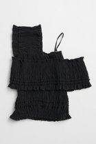 【プランク プロジェクト/PRANK PROJECT】のクレープシャーリングトップス / Crepe Shirring Top BLK(ブラック)|ID: prp329100004932038 ipo3291000000037017821