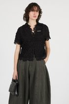 【プランク プロジェクト/PRANK PROJECT】のスカラップクローバーレーストップ / Scallop Clover Lace Top BLK(ブラック)|ID: prp329100004932039 ipo3291000000037017831