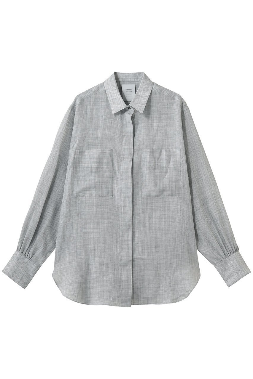 【その他のブランド/Other】のラミールシャツ インテリア・キッズ・メンズ・レディースファッション・服の通販 founy(ファニー) 　ファッション　Fashion　レディースファッション　Fashion for Women　トップス・カットソー　Cut & Sew Tops　シャツ・ブラウス・オフィスカジュアル　Elegant Blouses & Button-Ups　スリーブ　Sleeve, Long Sleeve / Short Sleeve　デニム　Denim, Jeans Material　フォルム　Silhouette, Form　ミックス　Mix, Mixed Style　ロング　Long, Long-Length　エレガント 上品　Elegant　新作・新入荷　New Arrivals / New In　ライトグレー|ID: prp329100004932046 ipo3291000000037017885