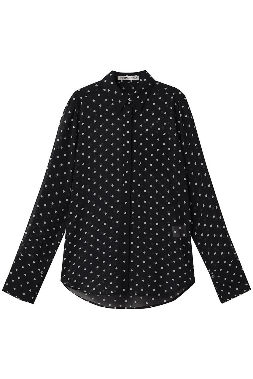 【プランク プロジェクト/PRANK PROJECT】のシルクライクモチーフシャツ 人気、トレンドファッション・服の通販 founy(ファニー) 　ファッション　Fashion　レディースファッション　Fashion for Women　トップス・カットソー　Cut & Sew Tops　シャツ・ブラウス・オフィスカジュアル　Elegant Blouses & Button-Ups　とろみ　Fluid, Flowy Fabric　カフス　Cuff Design　シアー　Sheer, See-Through　シフォン　Chiffon, Lightweight Fabric　ジャケット　Jacket, Outerwear　スリーブ　Sleeve, Long Sleeve / Short Sleeve　ドット　Polka Dot, Dot Pattern　プリント　Print, Printed Pattern　メタル　Metal, Metal Parts　モチーフ　Motif, Design Theme　ロング　Long, Long-Length　新作・新入荷　New Arrivals / New In　長袖　Long Sleeve, Full Sleeve　 other-1|ID: prp329100004932050 ipo3291000000037017911