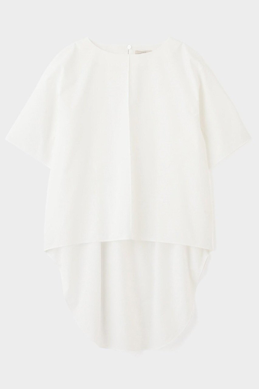 【ル フィル/LE PHIL】の《LE PHIL》SOLOTEX ブロードハーフスリーブブラウス 人気、トレンドファッション・服の通販 founy(ファニー) 　ファッション　Fashion　レディースファッション　Fashion for Women　トップス・カットソー　Cut & Sew Tops　シャツ・ブラウス・オフィスカジュアル　Elegant Blouses & Button-Ups　ショート　Short, Short Length　シンプル　Simple, Minimal　スタンダード　Standard, Basic　ストレッチ　Stretch, Stretchy Fabric　スリーブ　Sleeve, Long Sleeve / Short Sleeve　フロント　Front, Front Design　other-2|ID: prp329100004932051 ipo3291000000037017921