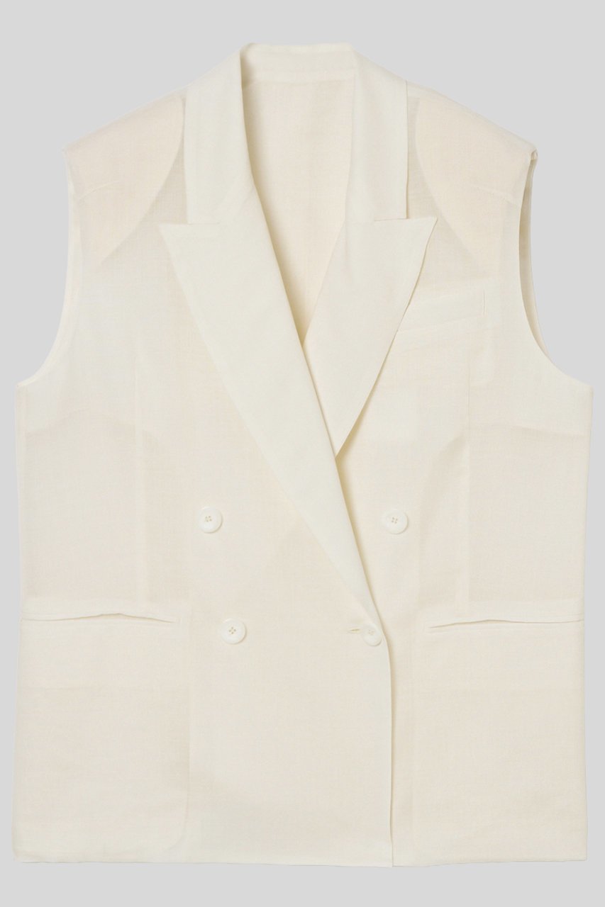 【イロット/IIROT】のシアー ジレ インテリア・キッズ・メンズ・レディースファッション・服の通販 founy(ファニー) 　ファッション　Fashion　レディースファッション　Fashion for Women　アウター　Coat / Outerwear Collection　レディースジャケット・軽アウター　Jackets　シアー　Sheer, See-Through　ジャケット　Jacket, Outerwear　フォルム　Silhouette, Form　ベスト　Vest, Waistcoat　新作・新入荷　New Arrivals / New In　ホワイト|ID: prp329100004932055 ipo3291000000037017952