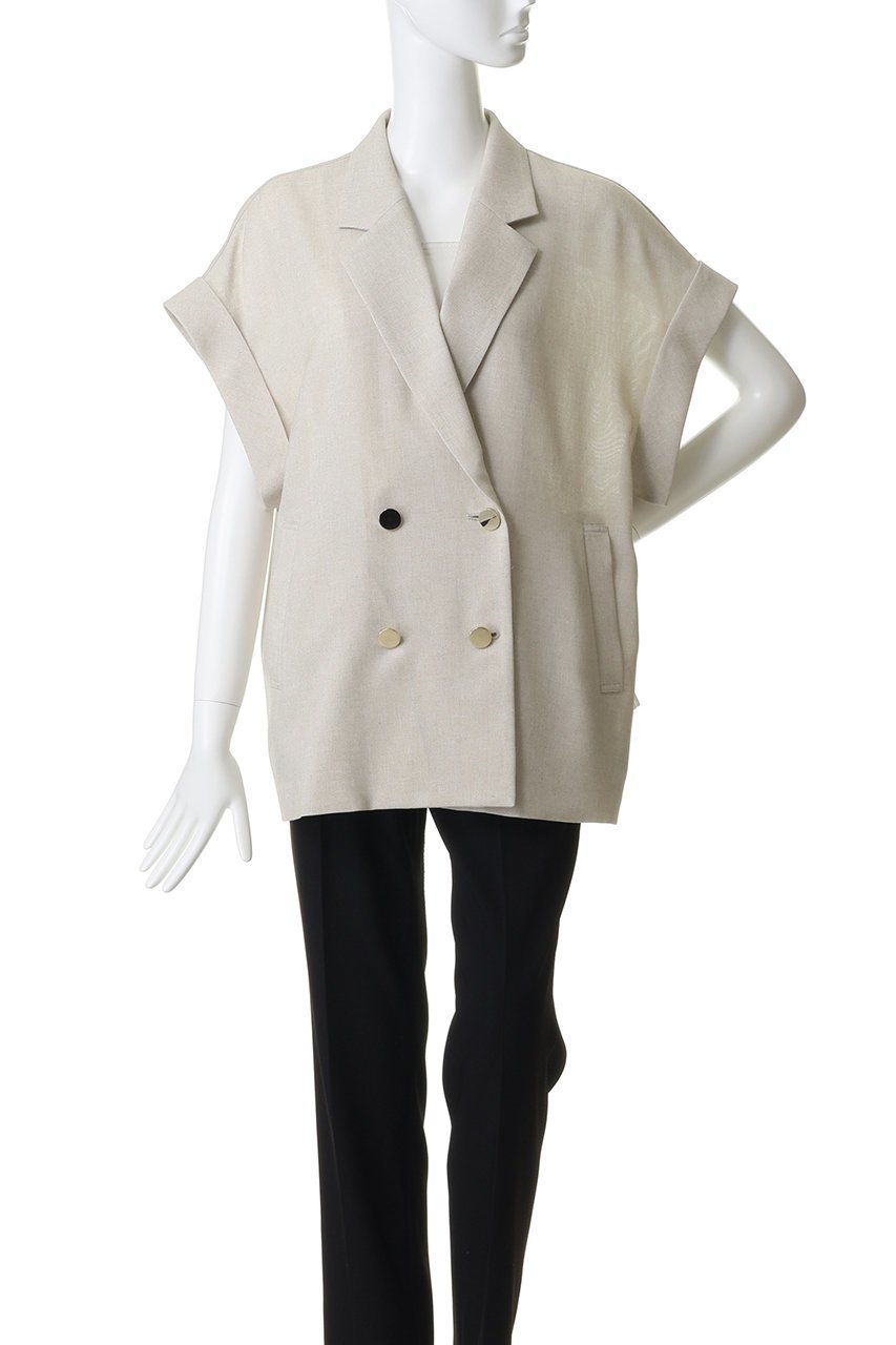 【アルアバイル/allureville】のスラブメッシュフレンチスリーブ A 人気、トレンドファッション・服の通販 founy(ファニー) 　ファッション　Fashion　レディースファッション　Fashion for Women　アウター　Coat / Outerwear Collection　レディースジャケット・軽アウター　Jackets　おすすめ　Recommended / Our Picks　ジャケット　Jacket, Outerwear　スリーブ　Sleeve, Long Sleeve / Short Sleeve　ダブル　Double, Double-Breasted　フレンチ　French, French Style　メッシュ　Mesh, Net Fabric　夏　Summer　新作・新入荷　New Arrivals / New In　長袖　Long Sleeve, Full Sleeve　other-2|ID: prp329100004932056 ipo3291000000037017963