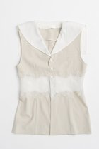 【プランク プロジェクト/PRANK PROJECT】のレースコンビセーラージレ / Lace Combo Sailor Gilet BGE(ベージュ)|ID: prp329100004932058 ipo3291000000037017980